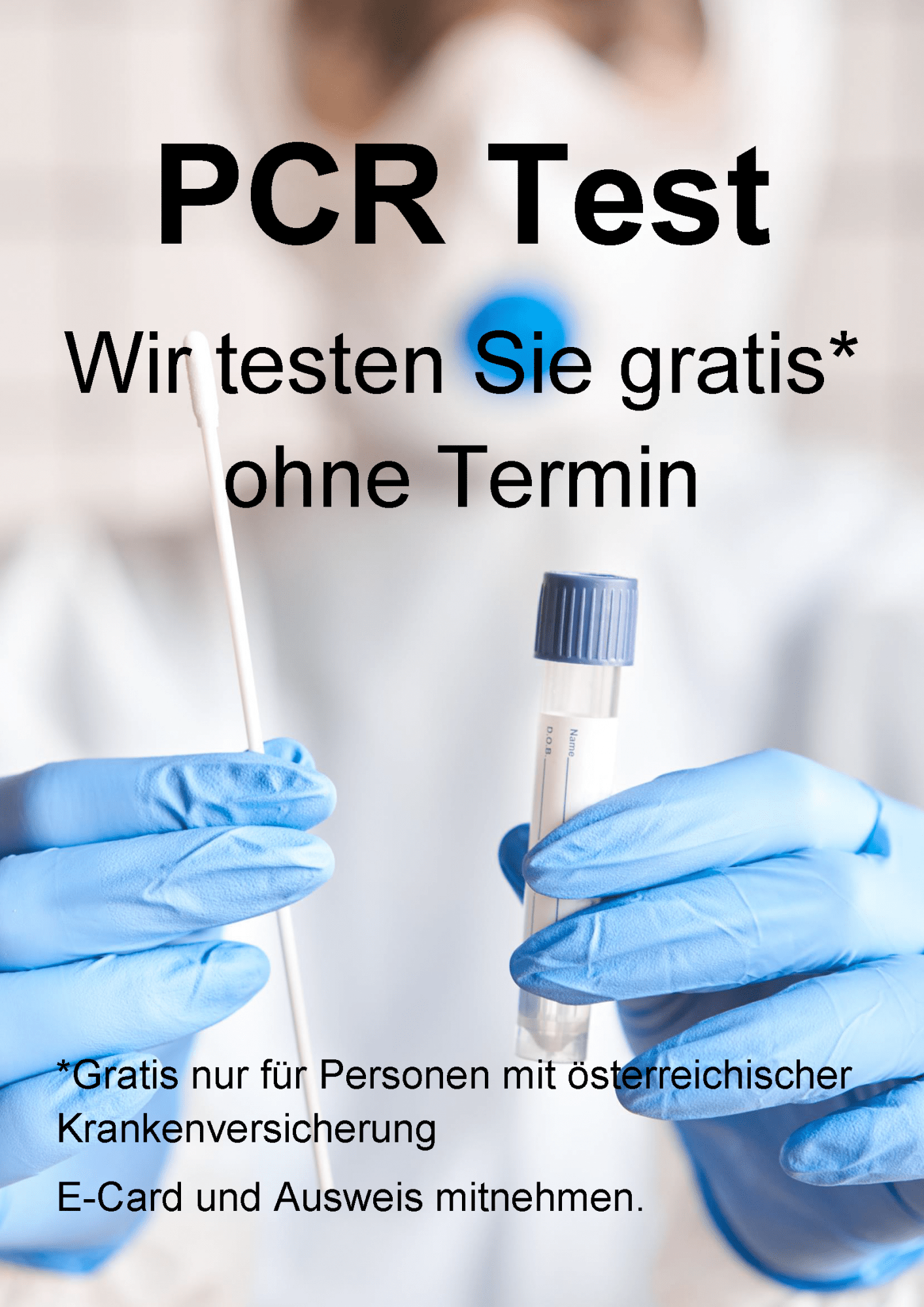 Read more about the article PCR-Test – Wir testen Sie wieder!